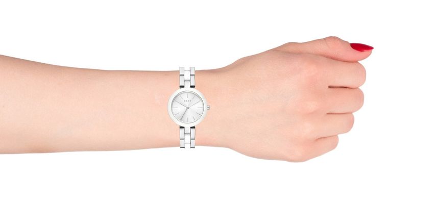 Часы наручные женские DKNY NY2910 кварцевые, на браслете, серебристые, США