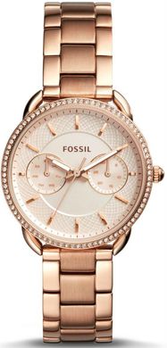 Часы наручные женские FOSSIL ES4264 кварцевые, на браслете, цвет розового золота, США