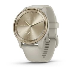 Смарт-часы Garmin Vivomove Trend с кремово-золотистым стальным безелем и ремешком цвета французский серый