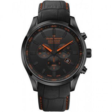 Часы наручные мужские Claude Bernard 10222 37NC NINOO, кварцевый хронограф, водозащита 20 ATM (дайвинг)
