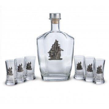 Набор из графина и шести стопок &laquo;Корабли&raquo; 16589 Artina Schnaps Set "La Paloma" 23 cm