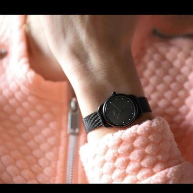 Годинники наручні жіночі FOSSIL ES4489 кварцові, "міланський" браслет, чорні, США