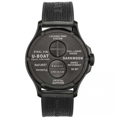 Часы наручные мужские U-BOAT 8697 CAPSOIL DARKMOON CORAL RED IPB