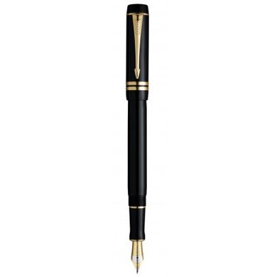 Ручка перова Parker Duofold Black New FP 97 012Ч з золотим пером