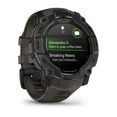 Смарт-годинник Garmin Instinct 3 (50 мм) AMOLED чорний/вугільний