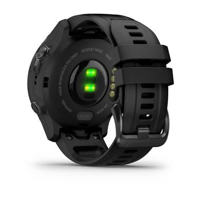 Смарт-годинник Garmin Descent Mk2S Carbon Gray DLC Black з чорним силіконовим ремінцем