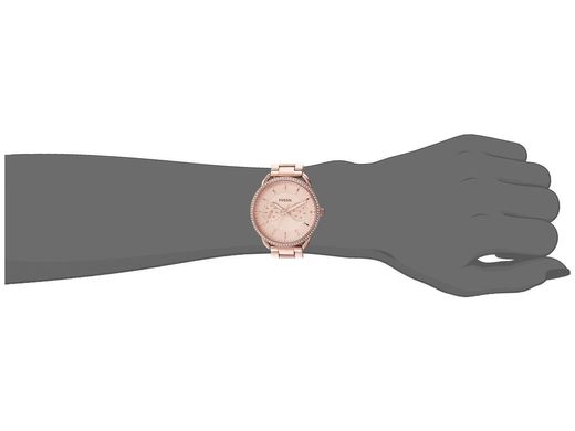 Часы наручные женские FOSSIL ES4264 кварцевые, на браслете, цвет розового золота, США