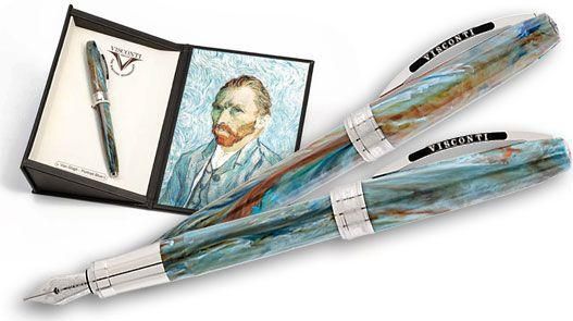 Ручка пір'яна Visconti 78325A10FP Van Gogh Portrait Blu FP Steel F