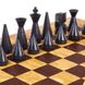SW4040H Manopoulos Olive Burl chessboard 40cm with modern style chessmen 7.6cm in luxury wooden gift box 4