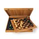 SW4040H Manopoulos Olive Burl chessboard 40cm with modern style chessmen 7.6 cm in luxury wooden gift box 7
