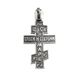Крестик серебряный религиозный с чернением 2