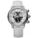 Часы-хронограф наручные женские Aerowatch 82905 AA12 кварцевые, с бриллиантами, кожаный белый ремешок 1