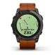 Смарт-часы Garmin Epix Pro (Gen 2) - Sapphire Edition 51 mm - титан DLC Carbon с каштановым кожаным ремешком 8