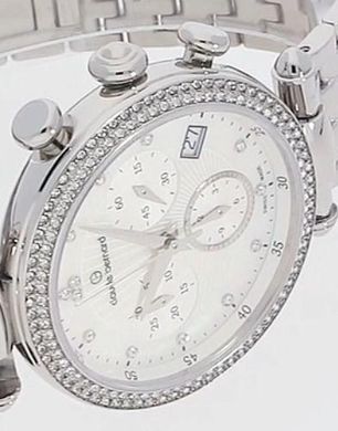 Часы наручные женские Claude Bernard 10230 3M NAN, кварцевый хронограф, на браслете, с кристаллами Swarovski