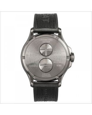 Годинник наручний чоловічий U-BOAT 8463/B DARKMOON 44MM BLACK SS