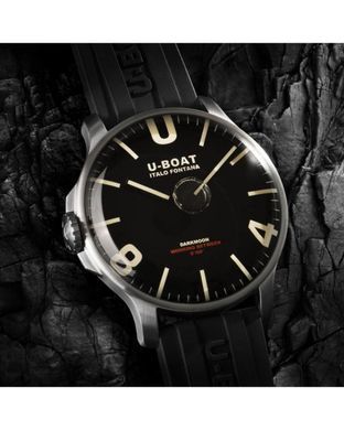 Годинник наручний чоловічий U-BOAT 8463/B DARKMOON 44MM BLACK SS