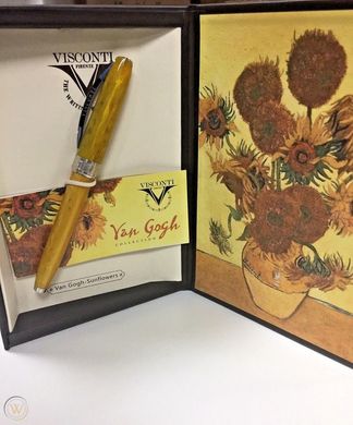 Ручка пір'яна Visconti 78320A10FP Van Gogh 2011 Sun Flowers FP Steel F