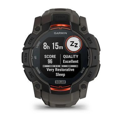 Смарт-годинник Garmin Instinct 3 (50 мм) Solar чорний/вугільний