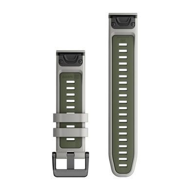 Силіконовий ремінець Garmin QuickFit Fenix 7 Pro туманно-сірий/темно-зелений, 22 мм
