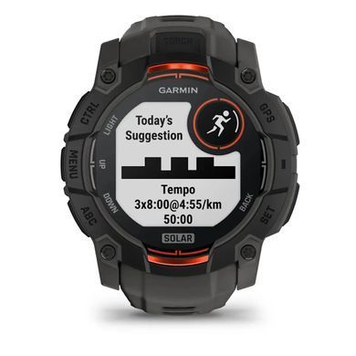 Смарт-годинник Garmin Instinct 3 (50 мм) Solar чорний/вугільний