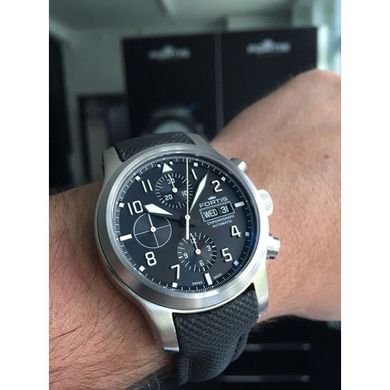 Швейцарские часы наручные мужские FORTIS 656.10.10 LP, механический хронограф с датой и днем недели