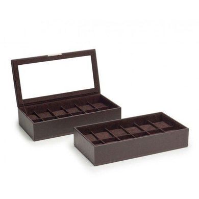 319706 Stackable Watch Tray Set 2 x 12 pcs WOLF Brown