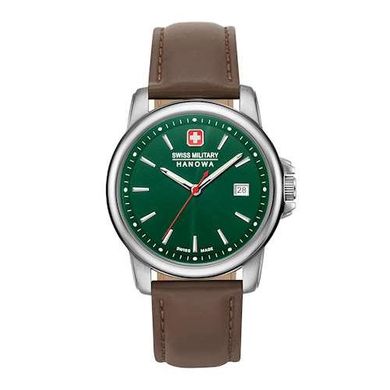 Часы наручные мужские Swiss Military-Hanowa 06-4230.7.04.006 кварцевые, коричневый ремешок из кожи, Швейцария