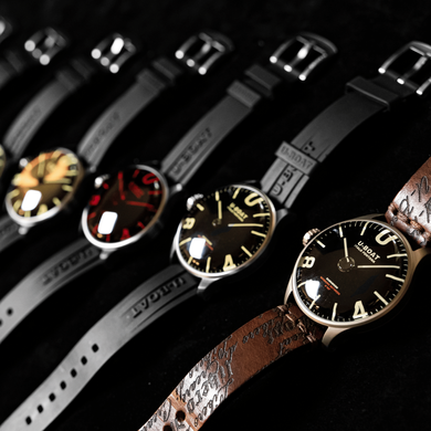 Годинник наручний чоловічий U-BOAT 8463/B DARKMOON 44MM BLACK SS