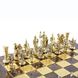S11BRO Manopoulos Greek Roman Period chess set with gold-silver chessmen/Brown chessboard 44cm 4
