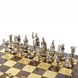 S11BRO Manopoulos Greek Roman Period chess set with gold-silver chessmen/Brown chessboard 44cm 5