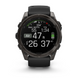 Смарт-годинник Garmin Fenix 8 &ndash; 51 мм, AMOLED Sapphire, титан з DLC-покриттям Carbon Gray і силіконовим ремінцем чорного/сірого кольору