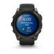 Смарт-годинник Garmin Fenix 8 &ndash; 51 мм, AMOLED Sapphire, титан з DLC-покриттям Carbon Gray і силіконовим ремінцем чорного/сірого кольору