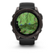 Смарт-годинник Garmin Fenix 8 &ndash; 51 мм, AMOLED Sapphire, титан з DLC-покриттям Carbon Gray і силіконовим ремінцем чорного/сірого кольору