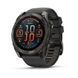 Смарт-годинник Garmin Fenix 8 &ndash; 51 мм, AMOLED Sapphire, титан з DLC-покриттям Carbon Gray і силіконовим ремінцем чорного/сірого кольору