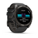 Смарт-годинник Garmin Fenix 8 &ndash; 51 мм, AMOLED Sapphire, титан з DLC-покриттям Carbon Gray і силіконовим ремінцем чорного/сірого кольору