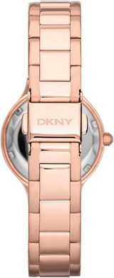 Часы наручные женские DKNY NY2261 кварцевые, с фианитами, цвет розового золота, США