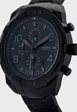 Годинники наручні чоловічі FOSSIL FS5712 кварцові, на браслеті, чорні, США