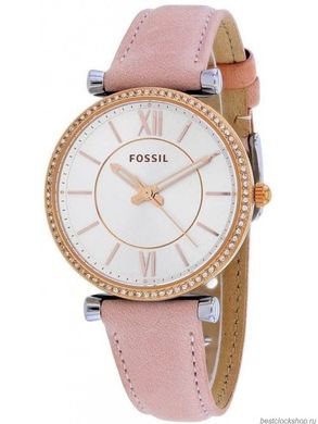 Часы наручные женские FOSSIL ES4484 кварцевые, с фианитами, цвет розового золота, США