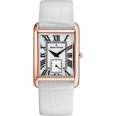 Часы наручные женские Claude Bernard 23097 37R BR, кварц, малая секундная стрелка, розовое покрытие PVD