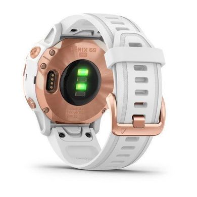 Смарт-годинник Garmin Fenix 6S Pro Rose Gold з білим ремінцем