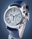Часы-хронограф наручные мужские Aerowatch 85939 AA09 кварцевые, с датой и будильником, синий кожаный ремешок 3