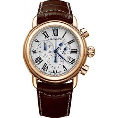 Годинник-хронографія наручні чоловічі Aerowatch 83939 RO07 кварцові, з датою, позолота PVD, коричневий