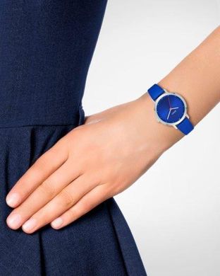 Часы наручные женские DKNY NY2675 кварцевые с синим кожаным ремешком, США