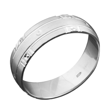 Серебряное обручальное кольцо 15