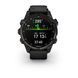 Смарт-годинник Garmin Descent Mk3i - 43 мм, титан Carbon Grey DLC з чорним силіконовим ремінцем