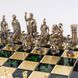 S11CGRE Manopoulos Greek Roman Period chess set with gold-bronze chessmen/Green chessboard 44cm 5