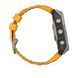 Смарт-годинник Garmin Fenix 8 &ndash; 51 мм, AMOLED Sapphire, титан із силіконовим ремінцем кольору Spark Orange/Graphite