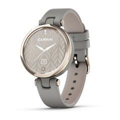 Смарт-часы Garmin Lily Classic с кремово-золотистым безелем, серым корпусом и итальянским кожаным ремешком