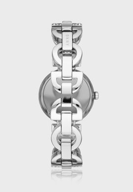 Часы наручные женские DKNY NY2849 кварцевые, браслет с фианитами, серебристые, США