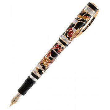 Ручка пір'яна Visconti 64802PDA55DTE DRAGON 2012 Silver Vermeil FP 23K EF